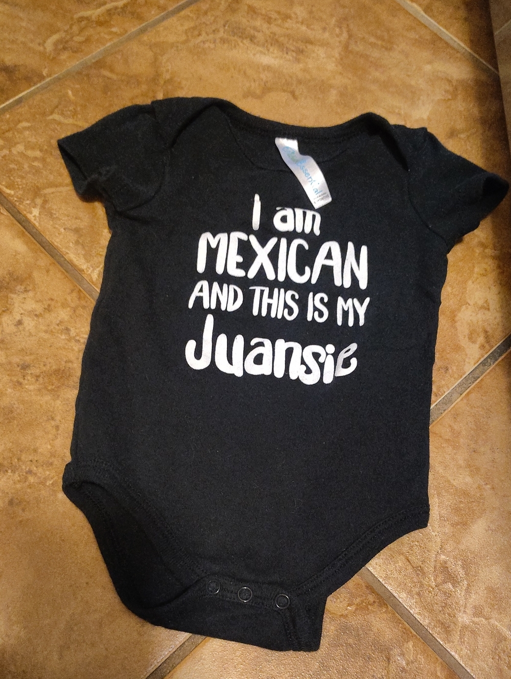 Black Graphic Baby Onesie